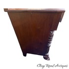 Antique Classical Empire Flame Mahogany Server Sideboard 1820 Paw Foot Inlaid