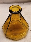 Pretty 8 Sided Honey Gold Umbrella Ink Bottle 