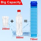 Portable Urinal Bottle 2 Pack 750ml Leakproof Car Travel Pee Bottle Blue Black