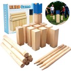 Oak Hardwood Kubb Viking Tossing Game Outdoor Backyard Lawn Throwing Game Set