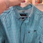 Ariat Pro Series Mens Shirt Sz L Plaid Turquoise Button Down Long Sleeve 