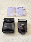 Canon Speedlite 220ex Shoe Mount Flash W  Case  Eos Slr Dslr Mirrorless Camera 
