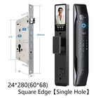 3d Face Recognition Smart Door Lock With Camera Fingerprint Password Key Unlock