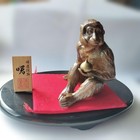 Monkey Metal Statue 13 Cm Tall Japanese Metalwork Figurine