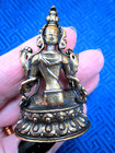 Bronze Or Silver Tone Green Tara Tibetan Buddhist Statue  2 5  Active Compassion