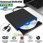 Slim External Usb 3 0 Usb-c Type C Dvd Rw Cd Writer Drive Burner Reader Player