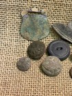 Dug Civil War Relic Grouping Buckle Skin  Eagle Buttons  Shield Watch Fob  Etc 