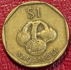 Very Nice 1995 Fiji One Dollar Saqamoli Traditional Water Vessel Coin-dec308
