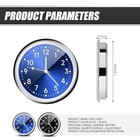 Pack-2 Car 1 5  Round Mini Clock  Alloy Luminous High-precision Clear