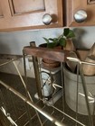 Vintage Mid Century Modern Starburst Magazine Or Vinyl Record Rack-gold