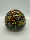 Vintage Hand Blown Art Glass Multicolor Abstract Paperweight 2 