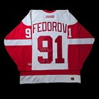 Sergei Fedorov Signed 2002 Detroit Red Wings Ccm Hockey Jersey L Coa Nhl