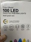 100 Ge Color Effects Diamond Faceted Rgb Min Led Lights W  Remote Holiday Lights