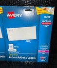 Avery Return Address Labels Laser inkjet 2 3 X 1 3 4 Inches White  18294  3 Lot