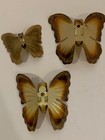 Home Interiors Butterfly Set Of 3 Brass Metal Wall Decor Vintage Hanging Mcm