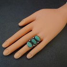 Primitive Old 1930s Turquoise Sterling Silver Ring Size 5 5 Vintage Pawn