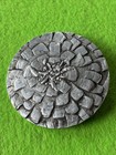 Vintage Wendell August Forge Hammered Aluminum Brooch Pin Chrysanthemum Signed