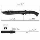 Machete With Shaeth 15  Hunting With 420 Stainless Steel  Ergonomic No-slip H   