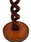 Vintage Tall Open Barley Twist Wood Candle Holder - Rustic Farmhouse Decor
