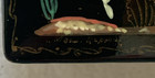 Russian Black Lacquer Trinket jewelry Box Painted And Signed By The Artist