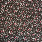 Vtg Cranston Ditsy Floral Fabric Cotton Pink Mint On Black 1 Yd X 44  Quilt Doll