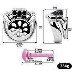 Negative Chastity Cage Stainless Steel Chastity Lock Device With Urethral Tube
