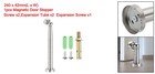 9 4  Magnetic Door Stoppers Wall Floor Mounted Door Catch Holder Silver