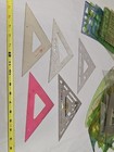 Lot Of 55 Vintage Drafting Tools Angle Measuring Tooling Templates