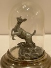 Cast Pewter Limited Edition  Deer With Display Dome  Signed Gdel