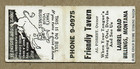 Billings Montana Friendly Tavern Vintage Matchbook Cover