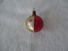 Vintage German Christmas Ornament  Circa 1930s  Round With Stenciling