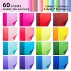 60 Sheets Color Cardstock 28 Assorted Colors 250gsm A4 Double Sided Printing