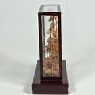 Vintage Miniature 3-d Chinese Cork Carving Diorama Pagoda   Cranes