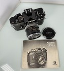 Vintage Canon F-1 Slr Film Camera W  50mm 1 8 Lens - Lake Placid 1980 Olympics