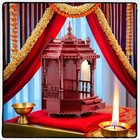  Premium Hand Made Wooden Temple   Wooden Indian Mandir   Sheesham Dark Varnish