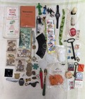 Vintage Junk Drawer Lot Ephemera Keys Watch Pens Toys Jewelry Crafts Mixed