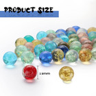 Gejoy 100 Pieces Colorful Glass Marbles Glow In The Dark Multi-color Luminous Gl