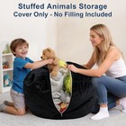Lukeight Stuffed Animals Storage Bean Bag Chair Cover For Adult Teen Cozy