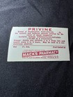 Lot Of 3 Vintage Pharmacy Medicine Bottle Labels  Privine  Burow   s  Camphorated