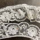 Vintage White Lace Sewing Trim Lot 10 Yards Ruffled Scalloped Floral Styles