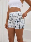  Womens Elasticated Waist Sports Shorts Summer Yoga Gym Fitness Jogging Sz L