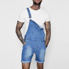Mens Denim Overalls Shorts Dungarees Bib Pants Jeans Pocket Jumpsuit Pants New