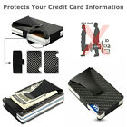 Men s Rfid Blocking Slim Money Clip Carbon Fiber Wallet Id Credit Card Holder