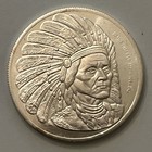 Vintage American Indian Chief  Reserve Trade Unit 1 Troy Ounce 999 Silver Round