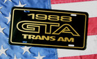 1988 Pontiac Gta Trans Am License Plate Car Tag 88 Firebird T a Gta