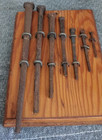 Antique   Square Cut Nails 1700 s 1800 s  Display Board Frame Piece