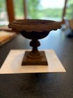 Antique Victorian Cast Iron Garden Urn Beautiful Heavy Rusty Ornate Collectible