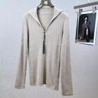 Brunello Cucinenew  Womens Slim Fit Half Zip Lapel Long-sleeved Knitted Sweater