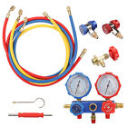 Ac Manifold Gauge Set 3-way Fit R22 R134a R404a R410a Refrigeration Charging