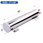 Radiator Coolant Overflow Tank 2   X 10   Inch Polished Stainless Steel 14 Oz